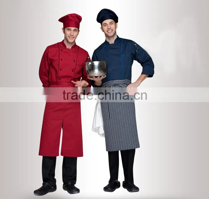 polyester plain black bartender uniform aprons