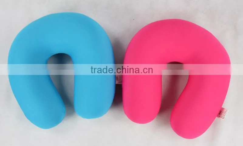 Spandex fabric solid color u shape microbeads pillow