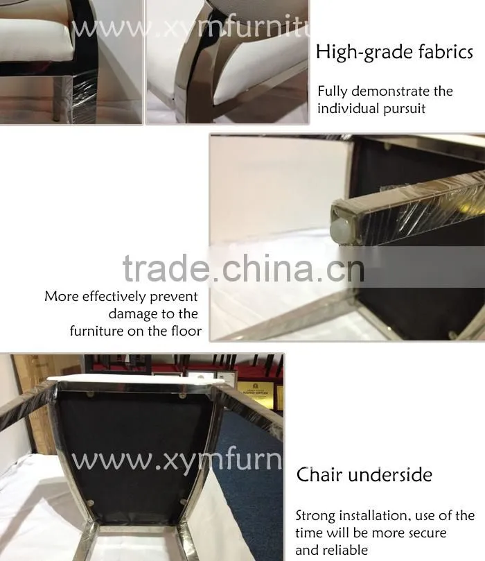 newest modern stainless dining table and chair
