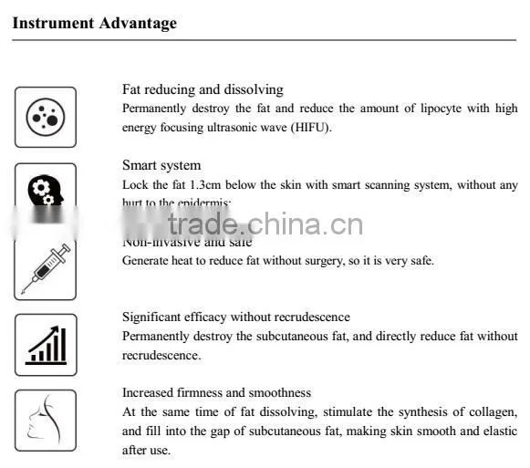 HIFU ultrasonic slimming machine for body shaping and reducing striae of pregnancy