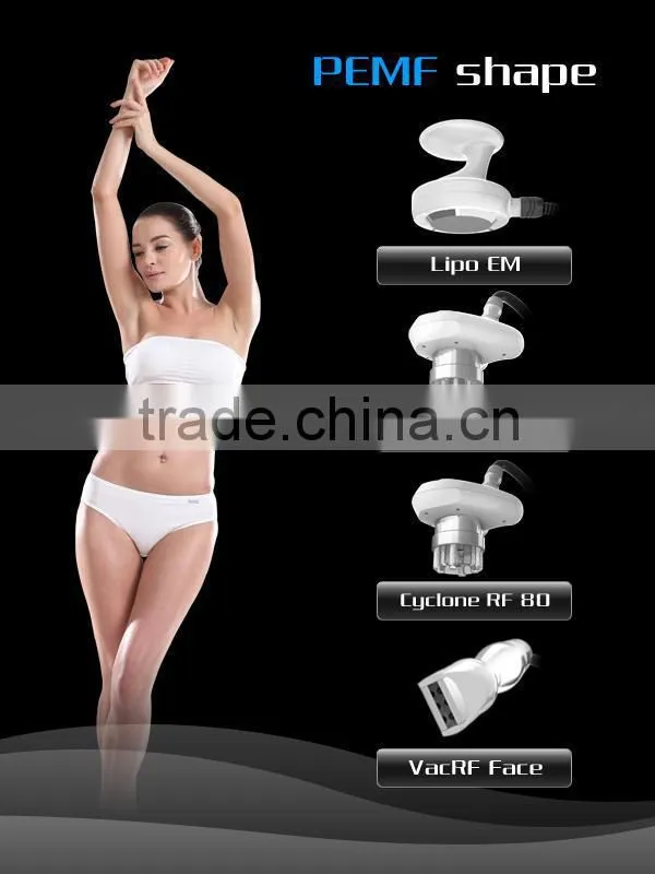 2014 Cyclone RF Bipolar RF&Vacuum Fast Slimming Equipment - PEMF Shape
