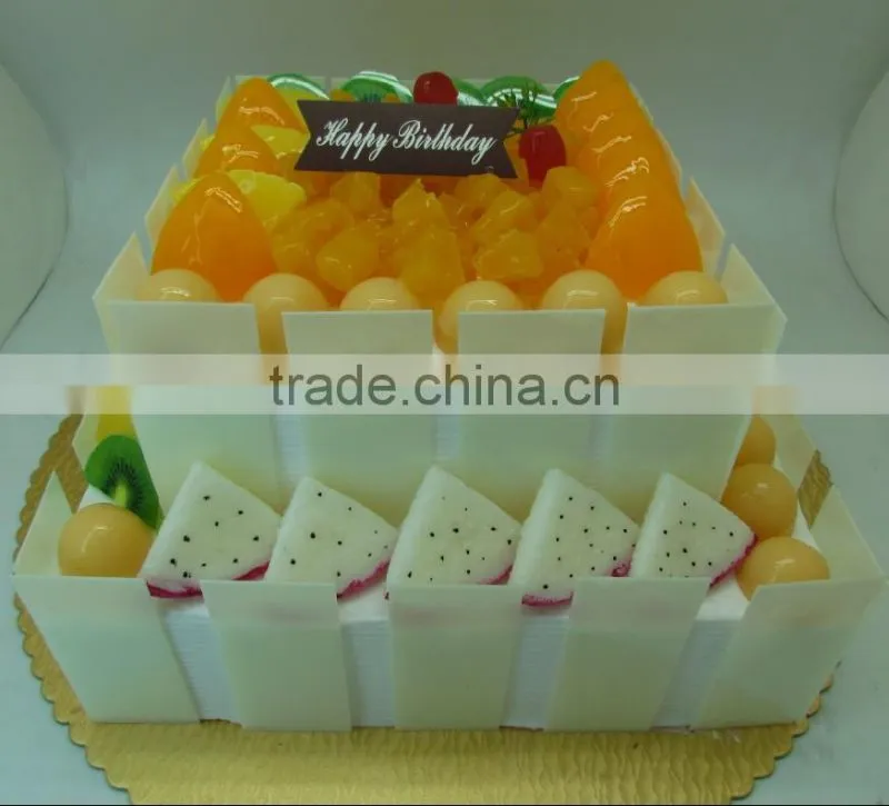 2014 NEW 3D simulation birthday cake for wedding party display/Artificial birthday cake for home decoration