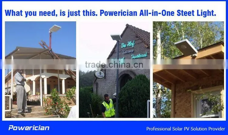 Powerician 40W Integrated Solar Street Light Auto Adjusted Waterproof LED Street Light Smart Garden Solar Lamp