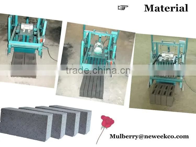 Neweek environmental unfired brick manual cement block moulding machine