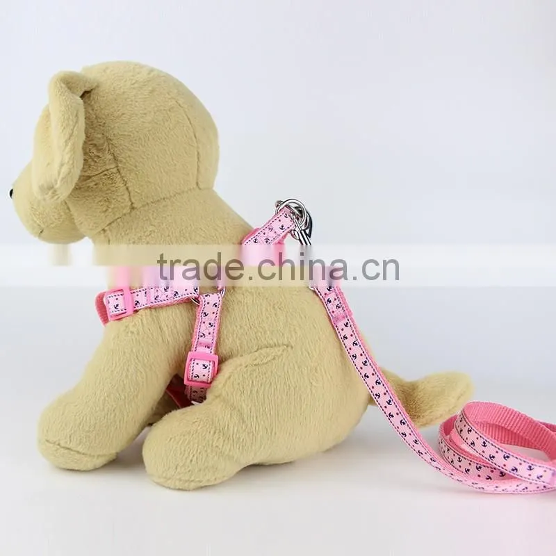 Best quality black&white color dog harness and leash
