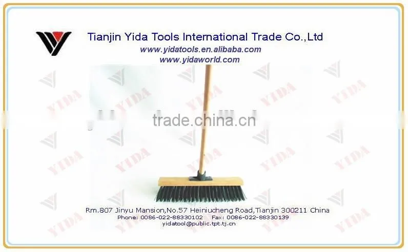 outdoor wooden push broom