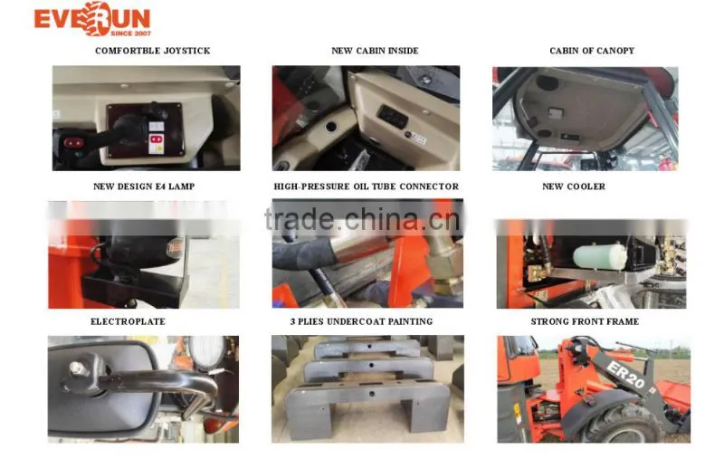 Everun Farm Mini Loader ER15 Mini Tractor--CE Hoflader for Sale