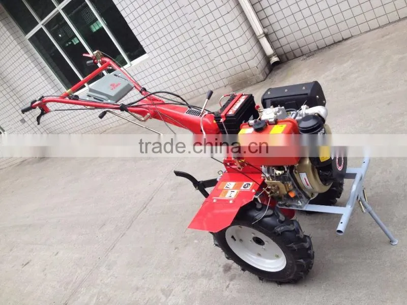Easy to operate Diesel 13hp high wear-resistant kubota power tiller price with electric start