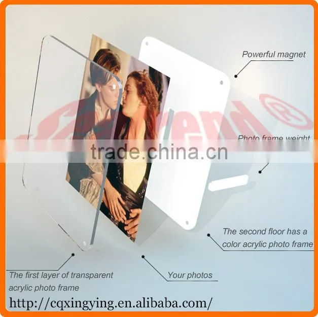 Made in China Wedding Invitation Curved Apple shape Acrylic Photo Frame