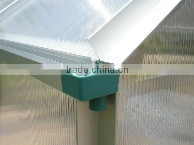 Mini conservatory greenhouse with aluminium frame and polycarbonte sheet HX75214G