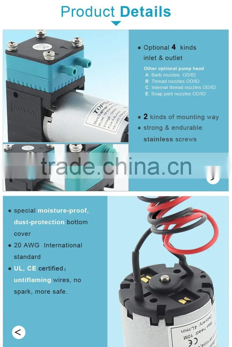 High Performance Liquid DC Diaphragm Water Pump