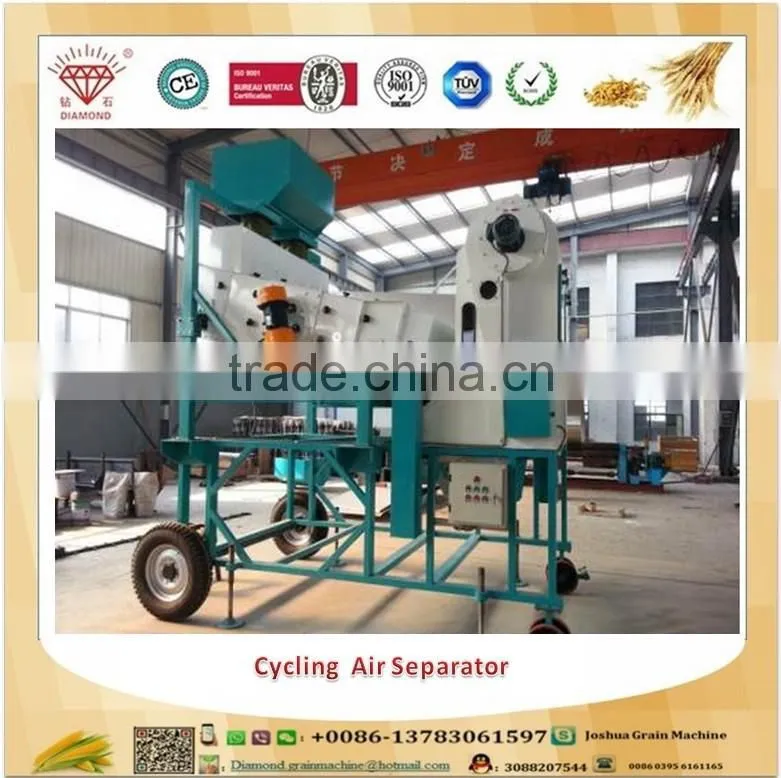 Wide usage flour mill removing light impurities cycling air separator
