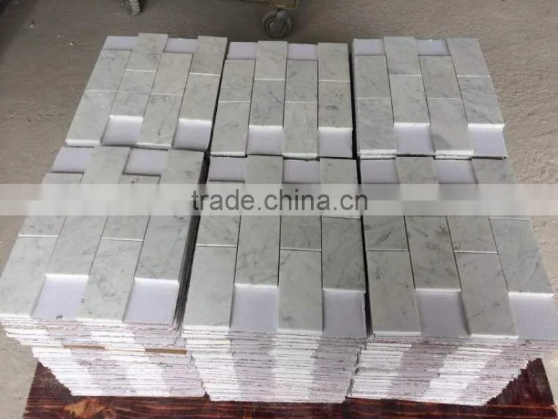 carrara white marble mosaic tile