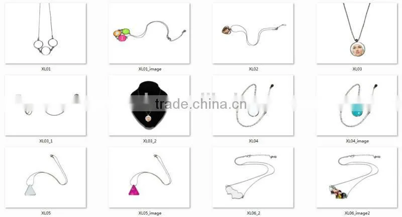 2017 New Fashionable Alloy Bracelet Necklace Earring Sublimation Jewellery