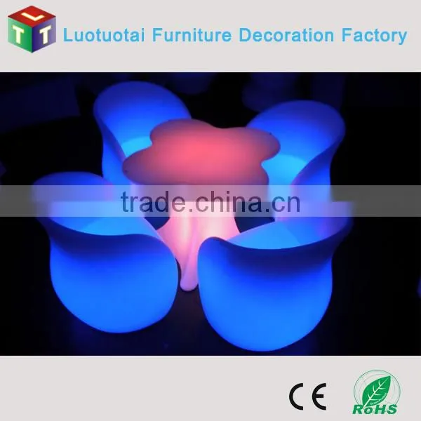 PE illuminated plastic remote control LED bar furniture/led bar chair