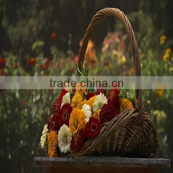 HOT 100%handmade low price handmade decorate flower basket with hanging