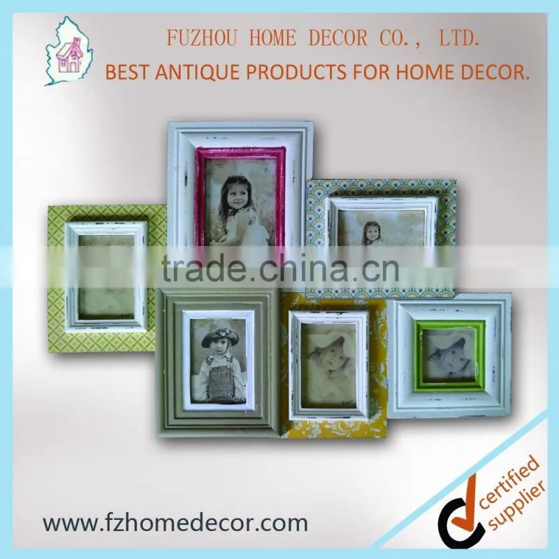 Wooden family tree photo picture frame with printing