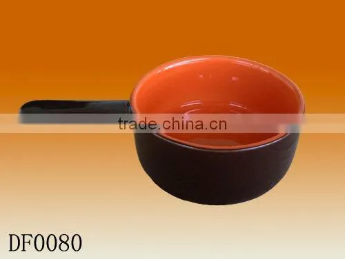 2pcs ceramic dinner set cassoulet pan with lid