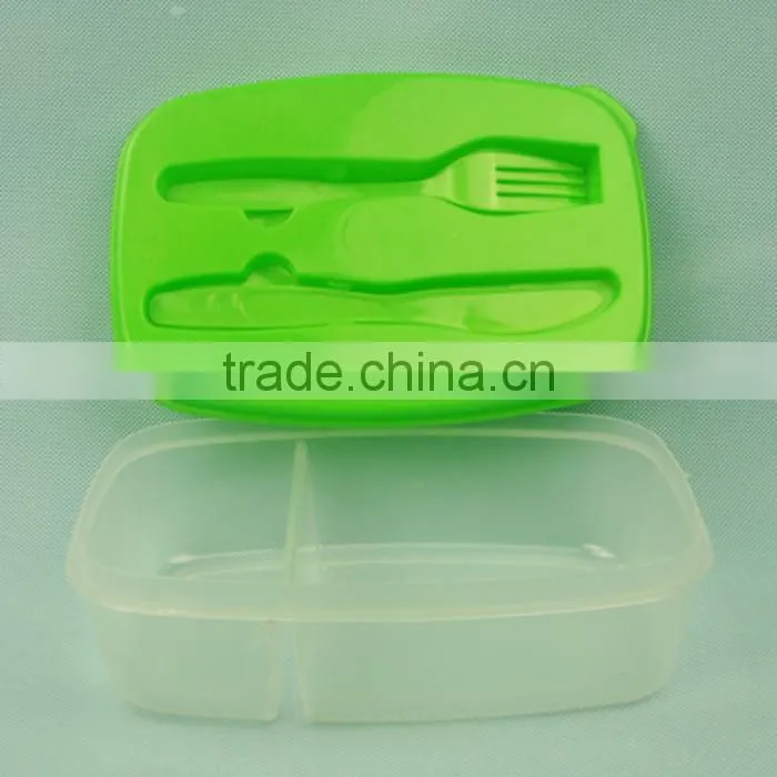 Plastic Lunch Box With Knife and Fork