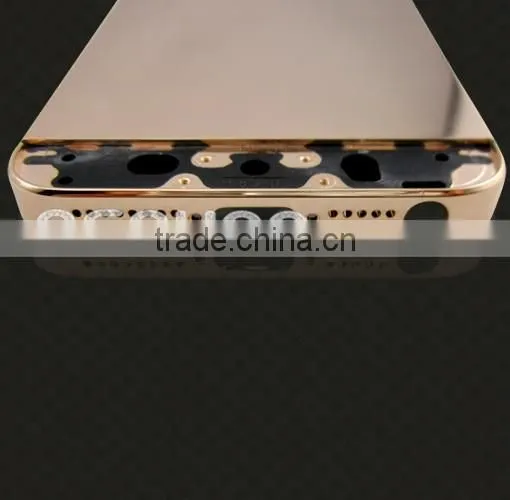 Hot selling luxury case 24ct real gold housing for iphone 5,gold housing for iphone 5,for iphone 5 luxury housing
