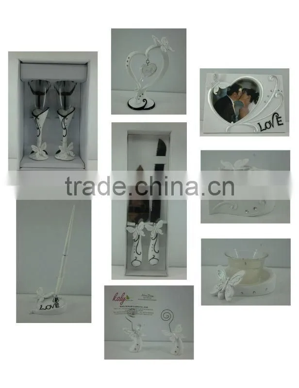 bride and groom champagne goblet wedding glass