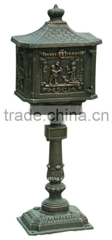 Alibaba China mailbox antique metal mailbox cast iron mailbox