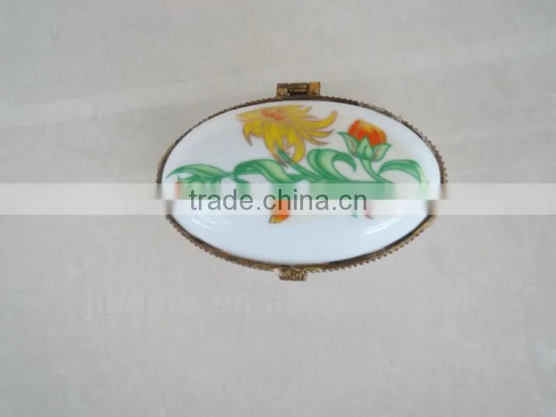 porcelain/ceramic jewel box with decal