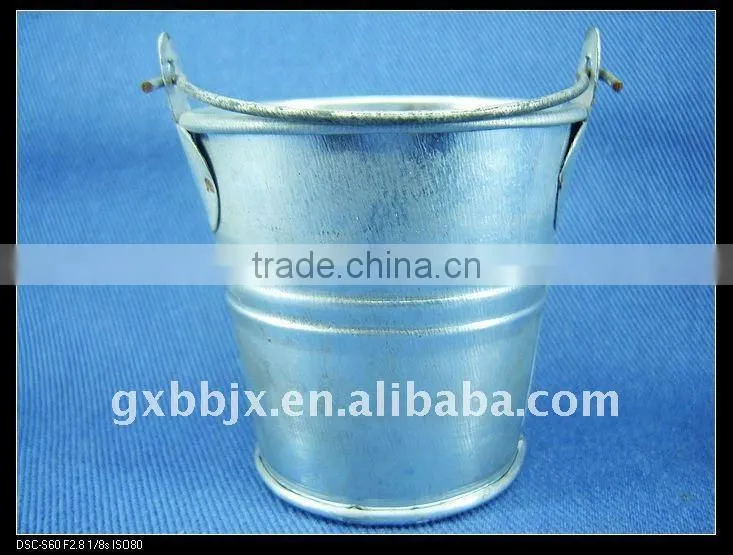 Silver iron sheet pail religious gift and crafts