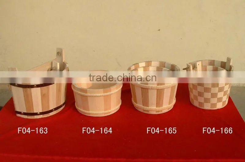 small cheap wooden bucket for decoration