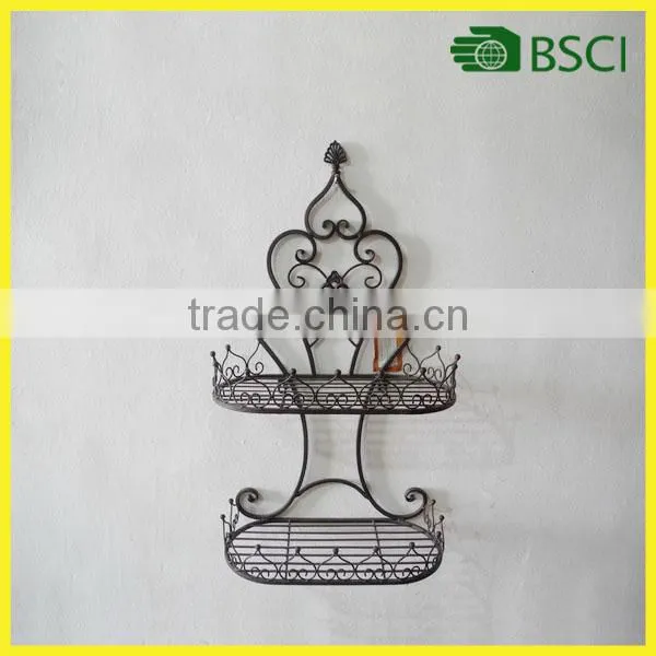 Flower Holder Wall Mounted Hook Rustic Western Cast Iron Hanger Decorative