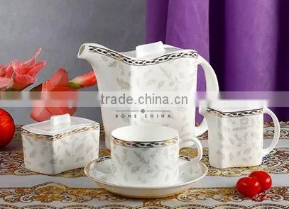 Fine Printing Royal Bone China Ceramic Tea Set