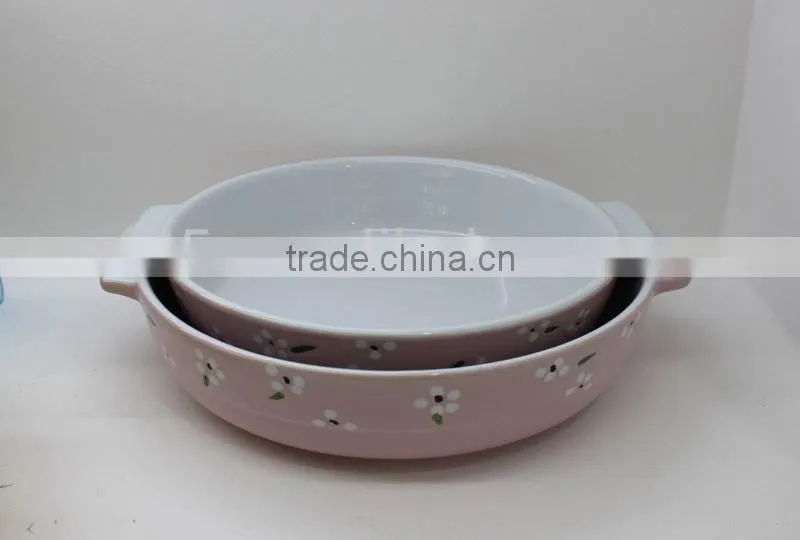 children ceramic dinner bakeware with colorful dots