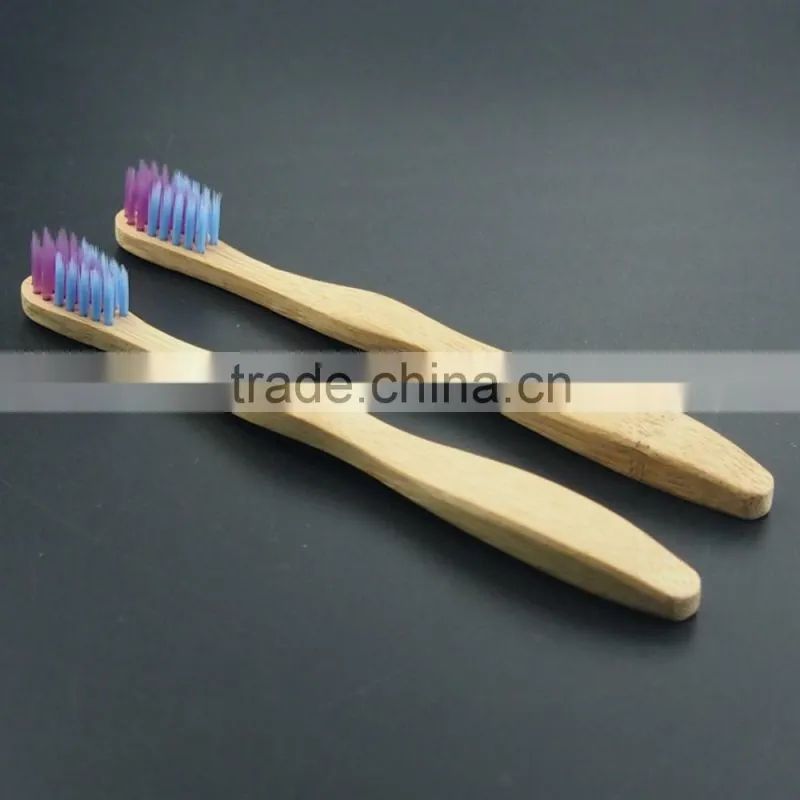 eco packing custom name toothbrush wholesale child bamboo toothbrush