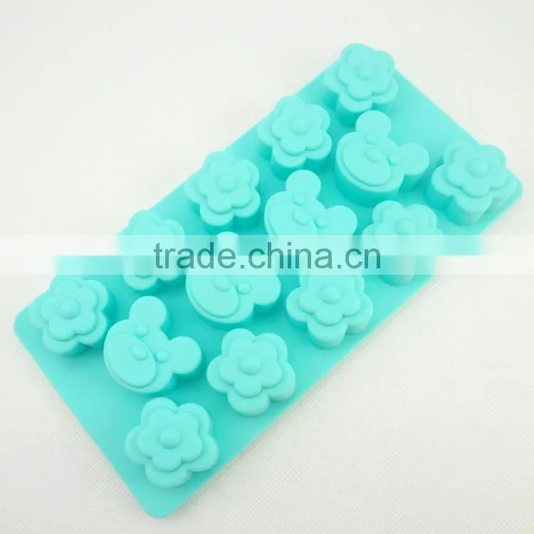 Cheap silicone rubber ice mould tray with plum blossom bear