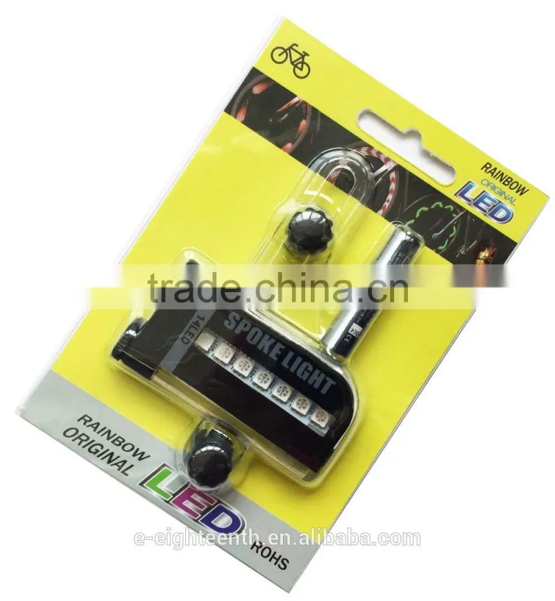 2016 new Bicycle Wheel Spoke Tire Steel Wire 14 LED Light Lamp
