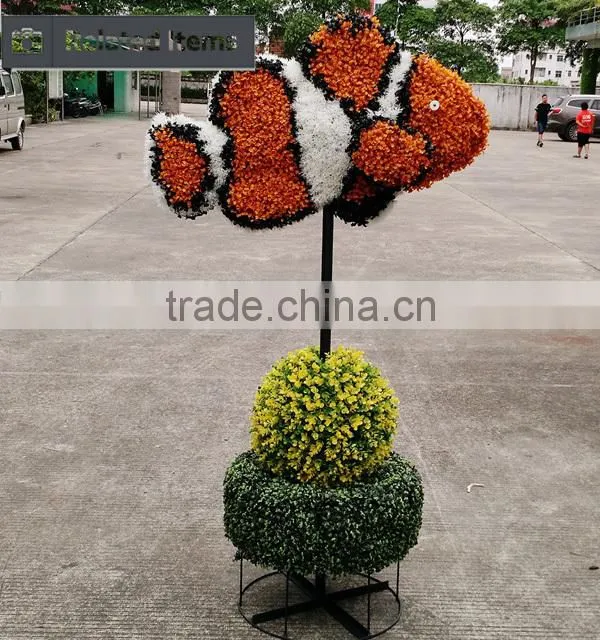 Artificial green grass marshroom sculpture plant topiary for garden landscaping ornamental decoration