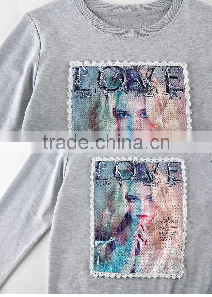 Plus size women sweater brand OEM service spring antumn European simple fashion style