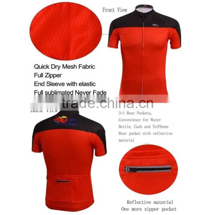 New arrival 2017 plus size breathable coolmax cycling jersey for club/event