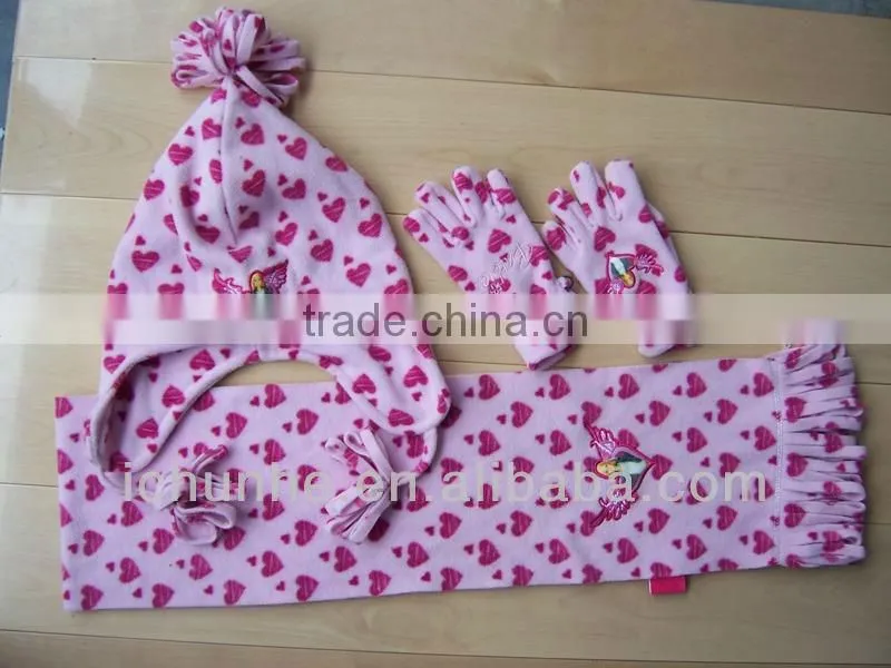 winter 3 knitted scarf hat glove sets