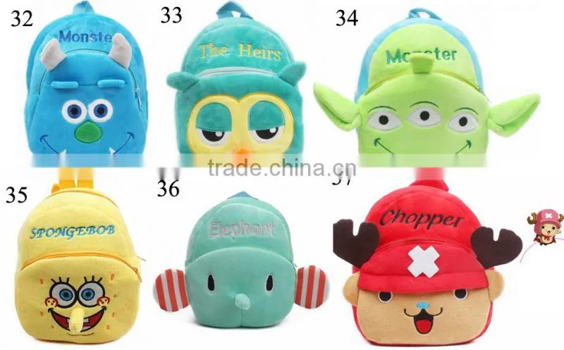 2015 kids backpack wholesale children 37 design cartoon school backpack