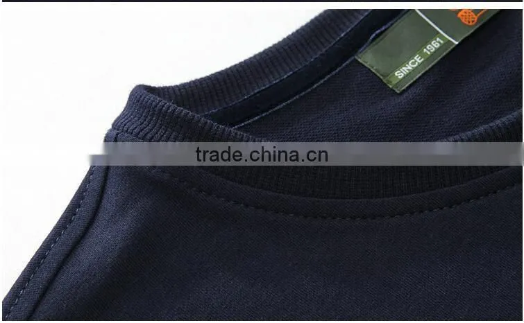The new 2017 spring small unlined upper garment of han edition fleece personality render men long sleeve T-shirt unlined upper