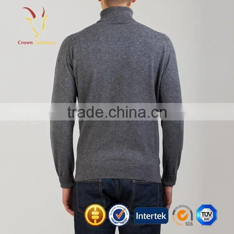 Turtleneck Classic Cashmere Men Jumpers Sweater, Plain Knitwear