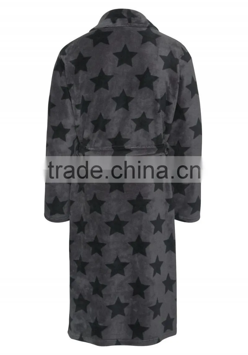 Men's star printed warm custom printed pajamas