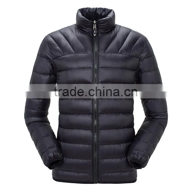 custom high quality womens winter lightweight and warm goose down feather filled padded jackets