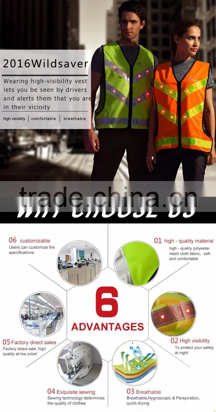 Railroad traffic work protection zip reflective running vest for caution