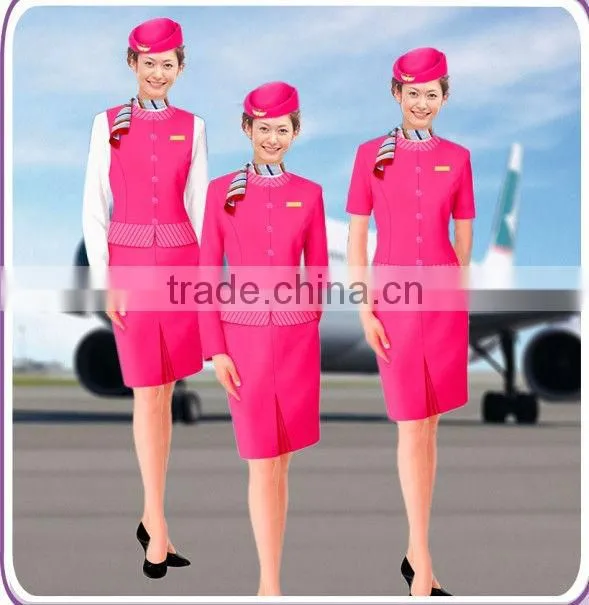 fashion airline stewardess uniform for women/men