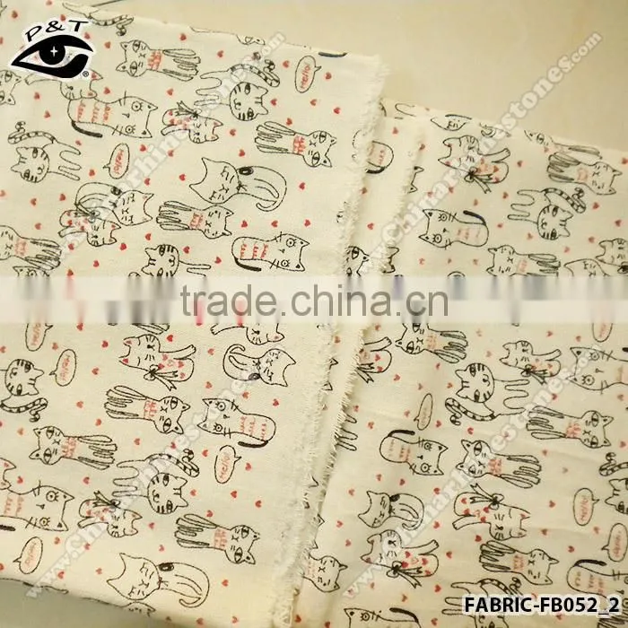 Cheap Wholes Fabric Cute Cat Pattern Fabric For Home Decoration