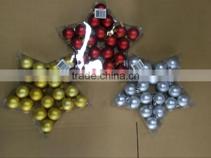 Christmas bulbs in star case