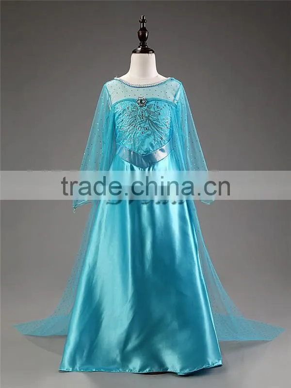 (Hot sell) Frozen Girl dress Mullet dress for Chirldren summer dress One-piece Beautiful wedding dress