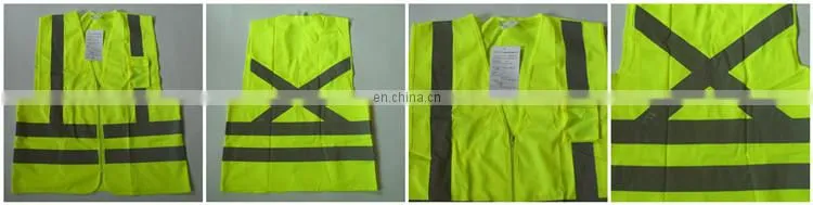 Adult Jackets yellow high visibility reflective safety vest
